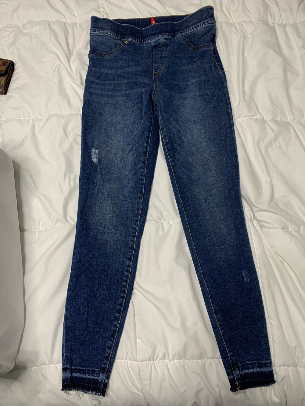 SPANX Navy Stretch High-Rise Skinny Jeggings